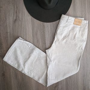 Escada Beige Linen Blend Mid Rise Pants 38/8